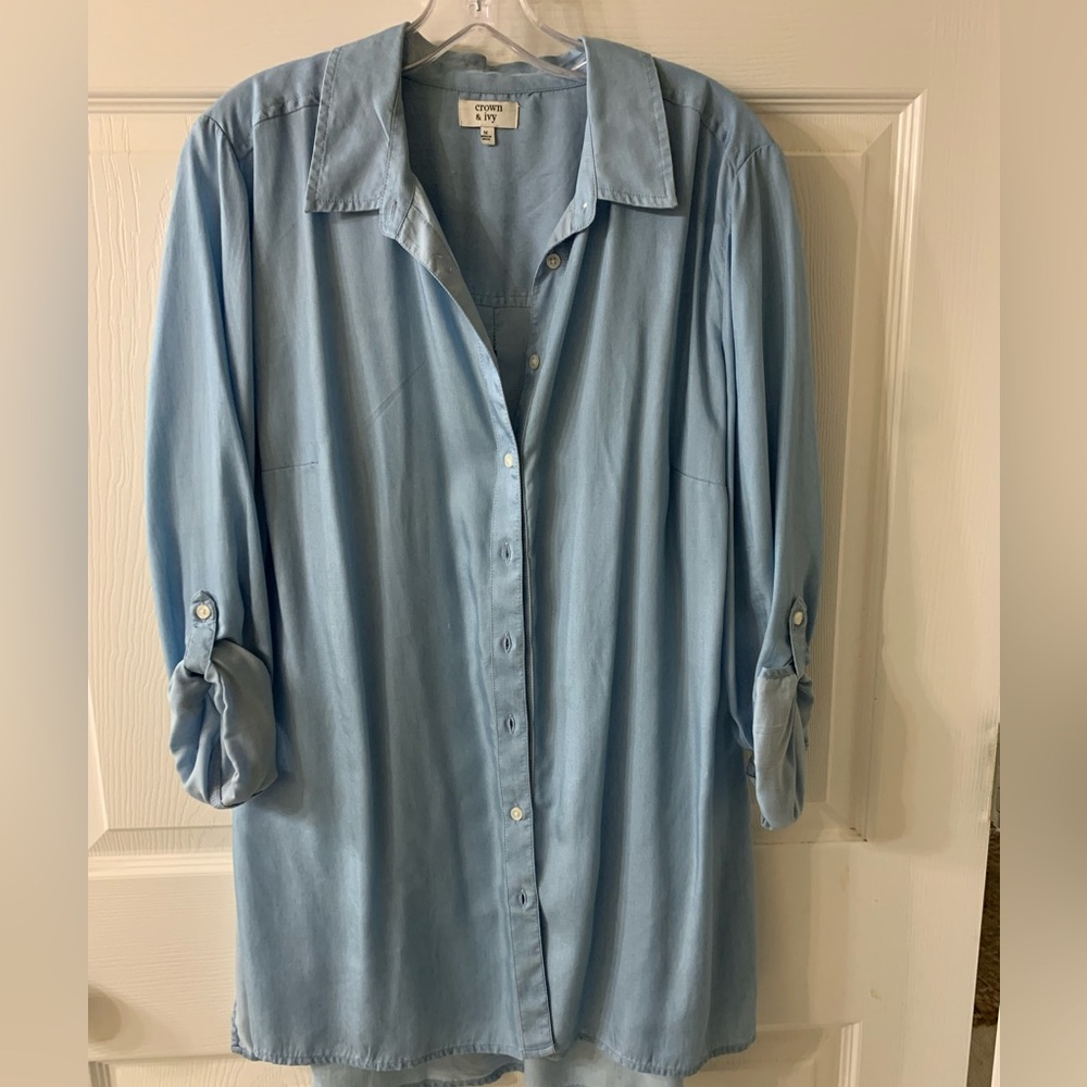 Denim type shirt - worn once with leggings